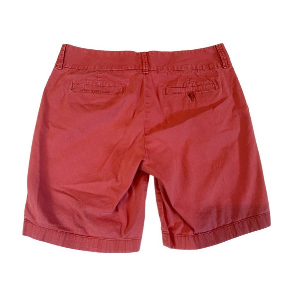 J. Crew Womens Frankie Chino Trunk Shorts Mid-Rise Stretch Lightweight Red SZ 8 - Picture 2 of 10
